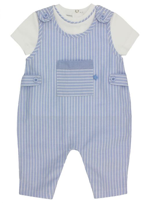 Load image into Gallery viewer, Star and Stripe 2 Piece Dungarees and T Set
