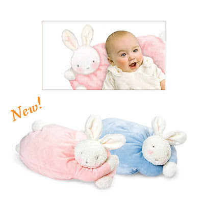 Plush Bunny Pillow Blue